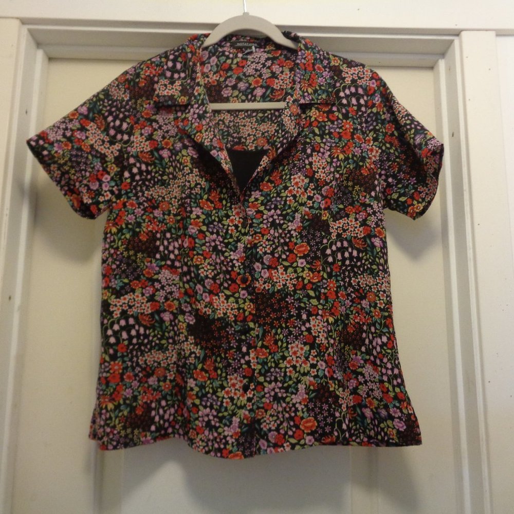 NOTATIONS BOHO BEAUTIFUL BLOUSE W BUILT IN TANK LG
